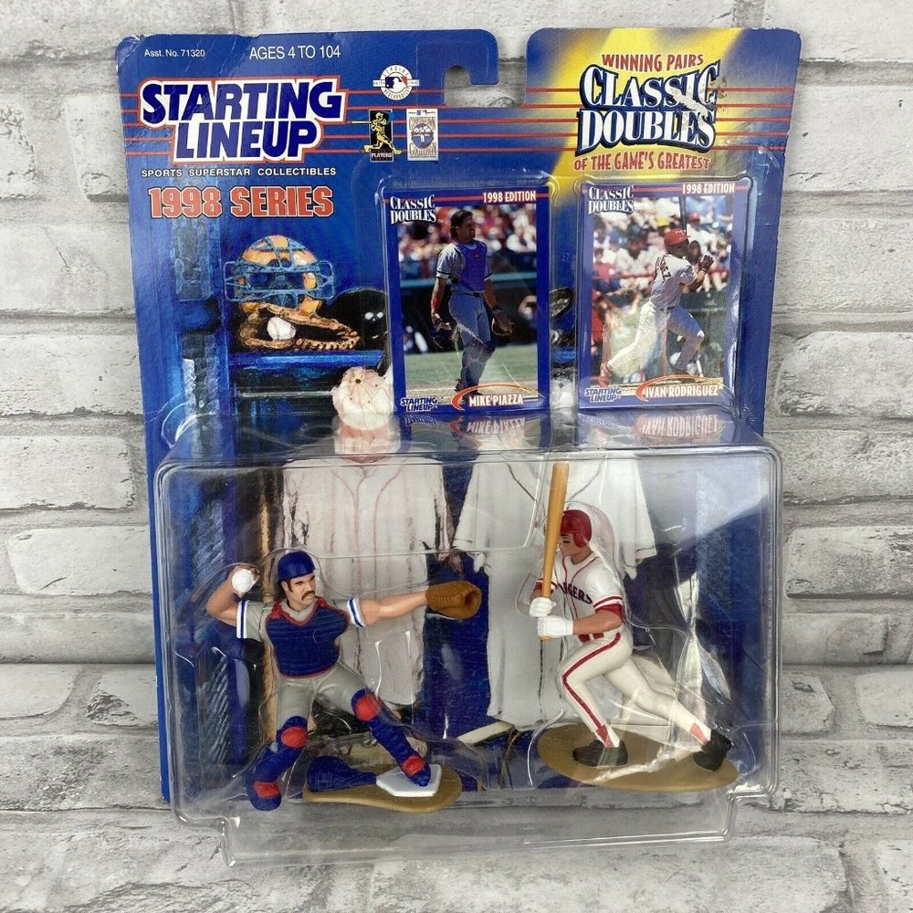Starting Lineup Classic Doubles Mike Piazza & Ivan Rodriguez 1998 Series NIB
